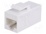 Adaptor soclu Cat 6 Keystone 8P8C alb LOGILINK