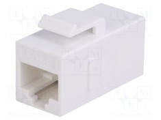 Adaptor soclu Cat 6 Keystone 8P8C alb LOGILINK