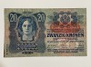 Bancnota AUSTRIA UNGARIA 20 COROANE KRONEN 1913 (2)