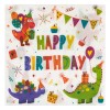 șervețele de Masă Dinozauri, 2 Straturi, Multicolor, 33x33cm, Set 12 Bucăți, Oem