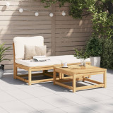 Gossi set mobilier de gradina cu perne, 3 piese, lemn masiv acacia