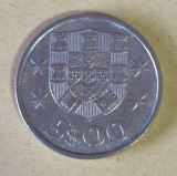 Portugalia 5 escudos 1986