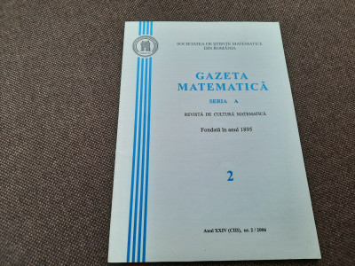 GAZETA MATEMATICA SERIA A NR2/2006 foto