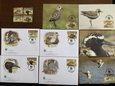 tokelau - pasari - serie 4 timbre MNH, 4 FDC, 4 maxime, fauna wwf foto