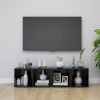 Comode TV, 4 buc., negru extralucios, 37x35x37 cm, PAL GartenMobel Dekor, vidaXL
