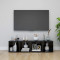Comode TV, 4 buc., negru extralucios, 37x35x37 cm, PAL GartenMobel Dekor