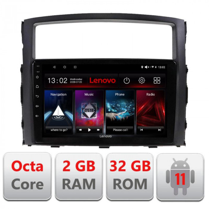 Navigatie dedicata Mitsubishi Pajero D-452 Lenovo Octa Core cu Android Radio Bluetooth Internet GPS WIFI DSP 2+32 GB 4G KIT-452 CarStore Technology