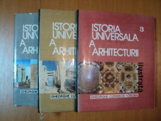 ISTORIA UNIVERSALA A ARHITECTURII ILUSTRATA - GHEORGHE CURINSCHI VORONA, VOL.I-III foto