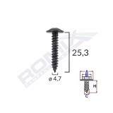 Surub Fixare Pentru Alfa Romeo/Fiat 4.7X25.3Mm - Negru Set 10 Buc 133062 45193-RMX