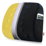 Perna ortopedica lombara Linomag&reg; pentru scaun de birou sau masina, Negru, 40 x 35 x 10 cm