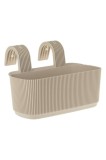 Jardiniera pentru balustrada balcon, plastic, bej, 3.2L