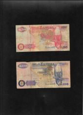 Set Zambia 50 + 100 kwacha 1992 foto