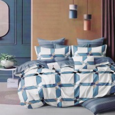 Lenjerie de pat 2PXXL bumbac finet 4 piese, cearceaf pat clasic 220x230, cearceaf pilota 200x220, 2 fete perna 50x70, ELV101 Relax KipRoom foto