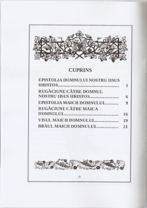 Epistolia Domnului Nostru Iisus Hristos Epistolia Visul Braul Maicii Domnului Okazii Ro