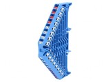Conector Șine 1.5mm2 8 Piste 32 Borne Albastru 8A