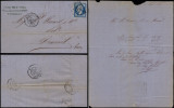 France 1865 Cover + Content Bordeaux to Drucourt Railroad cancel D.788