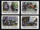 Timbre COMORE 2009, Fauna WWF - Lilieci, Serie Completa MNH