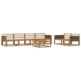 vidaXL Set de canapele de exterior 7 pcs natural Lemn Solid de Acacia 3382357