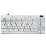 Tastatura mecanica gaming Logitech PRO X TKL RAPID, switch-uri analog, multipoint action, lightsync RGB, Alb