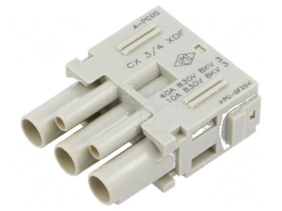 Conector HDC inserturi contact mamă MIXO PIN 3 40A 600V foto