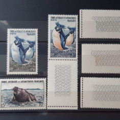 TAAF 1956, Fauna, serie timbre neuzată, MNH