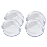 Cumpara ieftin Set 4 sigurante pentru colturile mobilei, protectie impotriva accidentarilor la copii, din silicon moale, montare cu banda adeziva, alb
