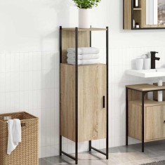 vidaXL Dulap de Baie cu ușă Bej 33 x 33 x 120.5 cm Lemn compozit