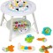 Saritor pentru copii cu centru de activitati si pian WePro Store, 3 in 1, Baby jumper, transformabil in masa de joc, scaun de hranire, Sunete, Lumini,