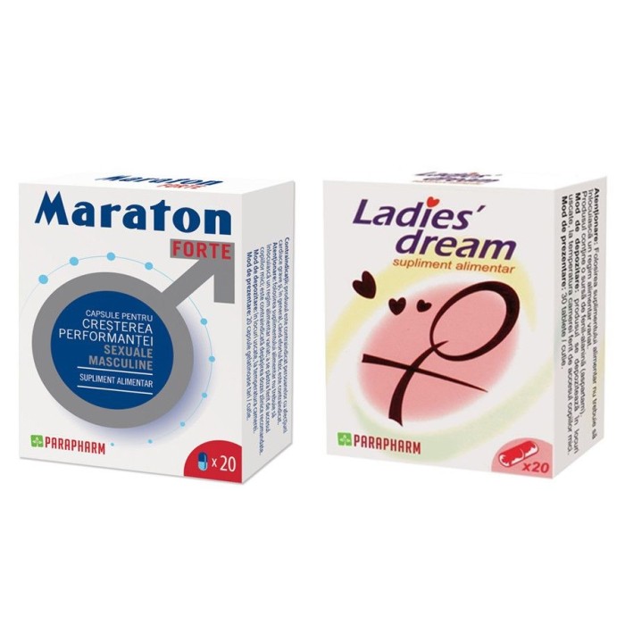 Pachet Maraton Forte 20 cps + Ladies dream 20 cps Parapharm Pachet Maraton Forte 20 cps + Ladies dream 20 cps Parapharm