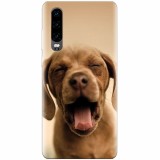 Husa silicon pentru Huawei P30, Cute Yawning Puppy