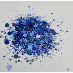 Chunky Glitter Middle Blue