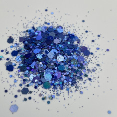 Chunky Glitter Middle Blue