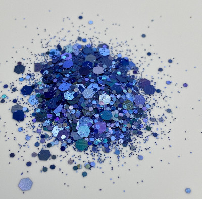 Chunky Glitter Middle Blue foto