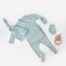 Set 4 piese: bluza, pantaloni, caciulita si manusi din bumbac organic si modal - Mint, BabyCosy (Marime: 3-6 Luni)