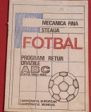 Agenda-program fotbal-Retur 1983-1984(editat de Mecanica Fina &quot;Steaua&quot; Bucuresti