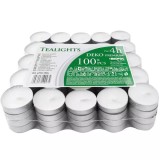 Set 100 lumanari pastila tip tealight, 4 ore ardere, fara parfum