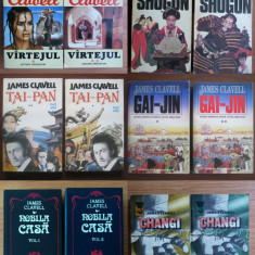 Pachet 12 carti JAMES CLAVELL - Shogun, Vartejul, Nobila casa, Tai Pan, Changi