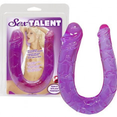 Dildo Dublu Sex Talent, Mov, 29 cm