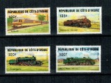 Cote Divoire 1984 - Locomotive, trenuri, cai ferate, serie neuzata