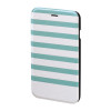 Husa Booklet Stripes iPhone 6 Hama, Verde/Alb, iPhone 6/6S, Cu clapeta, Vinyl