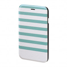 Husa Booklet Stripes iPhone 6 Hama, Verde/Alb