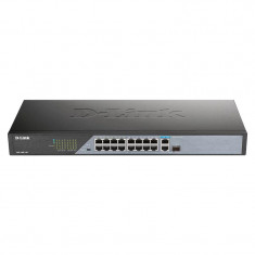 SWITCH PoE D-LINK Unmanaged 16 porturi 10/100Mbps (8 PoE) + 1 x Gigabit Uplink + 1 x SFP carcasa metalica &amp;amp;quot;DSS-100E-18P&amp;amp;quot; (include timbru ver foto