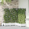 Ghiveci de gradina cu trellis 5 pcs Alb 120 x 120 x 125.5 cm PP, DKD Home Decor