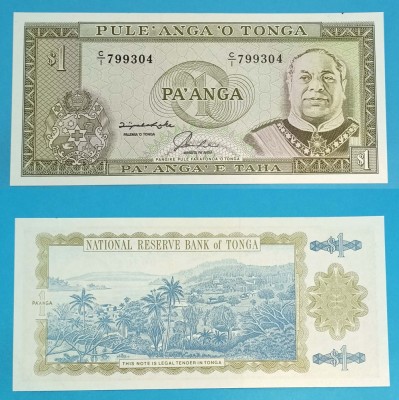 Tonga 1 Pa&amp;#039;anga 1992 &amp;#039;Tupou IV&amp;#039; aUNC+ serie: C/I 799304 p#25 foto
