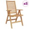 Scaun 8 buc. Maro Lemn solid de tec Convertibil - 2