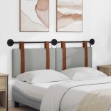 vidaXL Tăblie de pat suspendată Cu lumină LED Gri nori PU antic 3423923