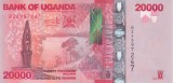 Bancnota Uganda 20.000 Shilingi 2022 - P53 UNC ( vezi descriere )