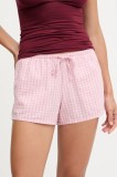 Hollister Co. pantaloni scurți de pijama din bumbac culoarea roz, bumbac, KI346-5060