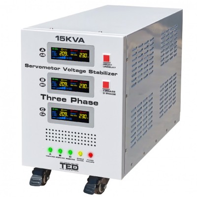 Stabilizator retea maxim 15KVA-SVC cu servomotor trifazat-trifazat TED000101 SafetyGuard Surveillance foto