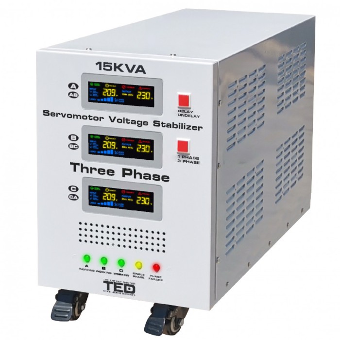Stabilizator retea maxim 15KVA-SVC cu servomotor trifazat-trifazat TED000101 SafetyGuard Surveillance